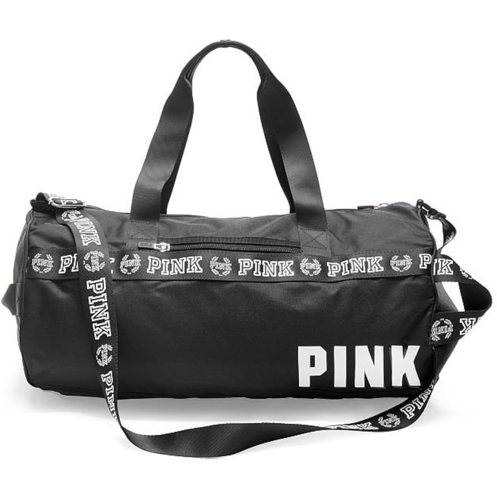 PINK Victoria's Secret Black Duffel Bag